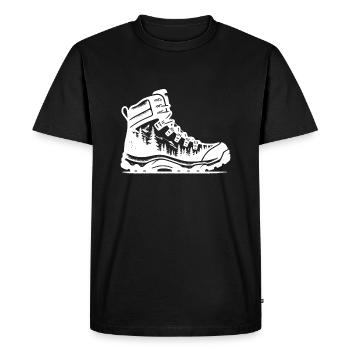 Chaussure de randonnée Nature Forest - T-shirt Premium bio Homme - noir - Devant - Nico (187cm)