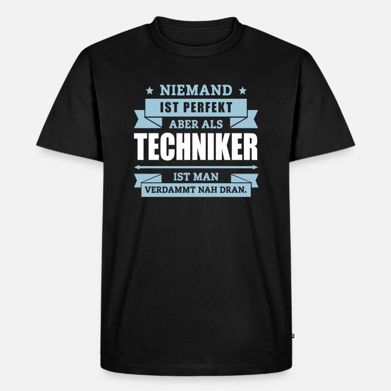 Funshirt Techniker - Männer Premium Bio T-Shirt - Schwarz