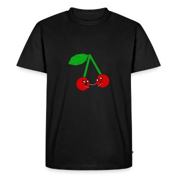 Cerises douces - T-shirt Premium bio Homme - noir - Devant - Nico (187cm)