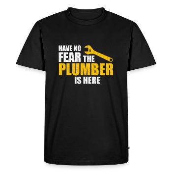 plombier - T-shirt Premium bio Homme - noir - Devant - Nico (187cm)