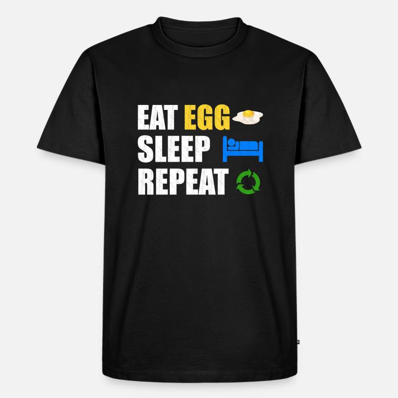 Ei - Männer Premium Bio T-Shirt - Schwarz