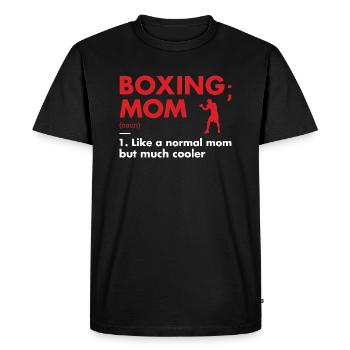 Sport Maman Définition Boxe - T-shirt Premium bio Homme - noir - Devant - Nico (187cm)