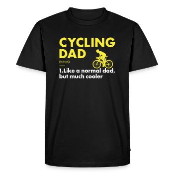 Sport Papa Cyclisme - T-shirt Premium bio Homme - noir - Devant - Nico (187cm)