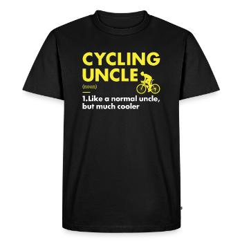 Sport Oncle Cyclisme - T-shirt Premium bio Homme - noir - Devant - Nico (187cm)