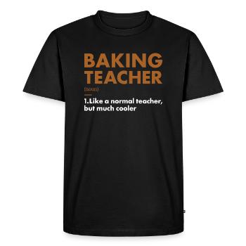 Boulanger Enseignant Définition Pâtisserie - T-shirt Premium bio Homme - noir - Devant - Nico (187cm)