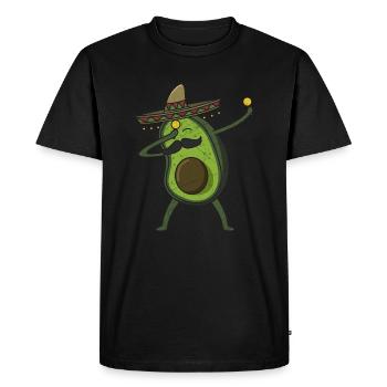 Avocado - Dab Pose - Dabbing - Gift - Men's Premium Organic T-Shirt - black - Front - Nico (187cm)