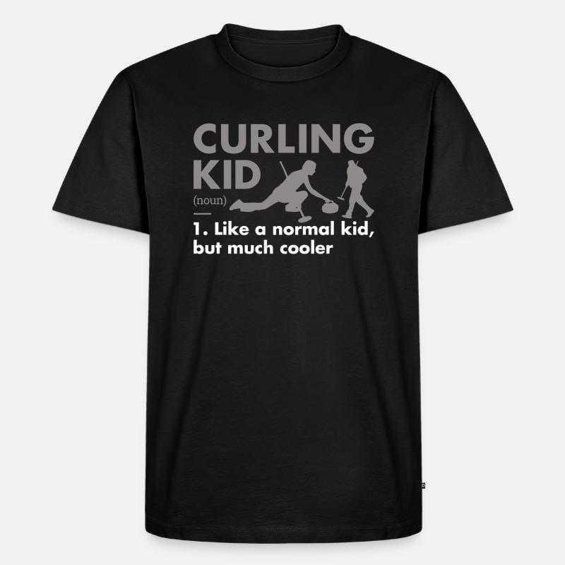 Sport Kid Definition Curling - Männer Premium Bio T-Shirt - Schwarz