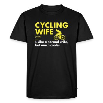 Sport Femme Cyclisme - T-shirt Premium bio Homme - noir - Devant - Nico (187cm)