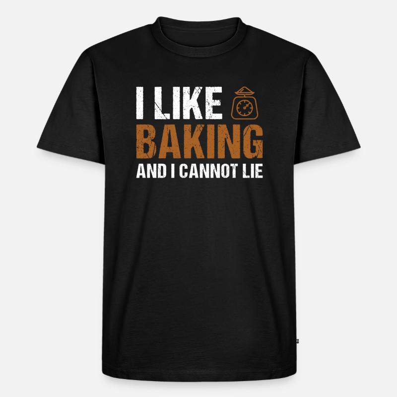 Baker I Like Baking - Männer Premium Bio T-Shirt - Schwarz