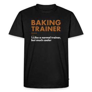 Boulanger Formateur Définition Pâtisserie - T-shirt Premium bio Homme - noir - Devant - Nico (187cm)