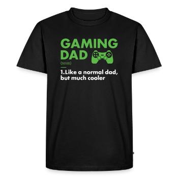 Gamer Dad Définition Jeux - T-shirt Premium bio Homme - noir - Devant - Nico (187cm)