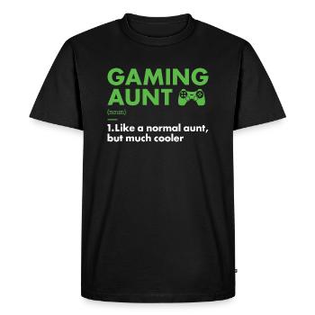 Gamer Aunt Définition Jeux - T-shirt Premium bio Homme - noir - Devant - Nico (187cm)
