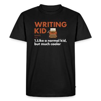 Écrivain Kid Définition Écriture - T-shirt Premium bio Homme - noir - Devant - Nico (187cm)