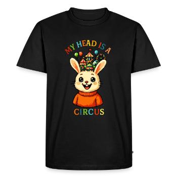 My Head is a Circus - Men's Premium Organic T-Shirt - black - Front - Nico (187cm)