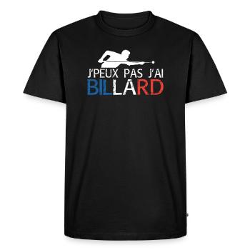 J'peux pas j'ai Billard - T-shirt Premium bio Homme - noir - Devant - Nico (187cm)