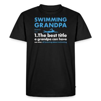 Sport Papi Natation - T-shirt Premium bio Homme - noir - Devant - Nico (187cm)