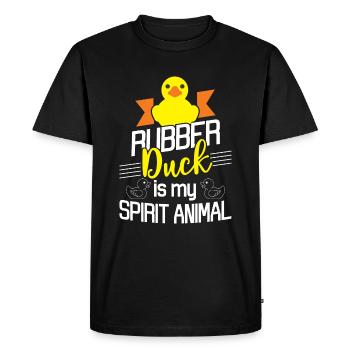 Canard en caoutchouc est mon esprit animal - Canard en caoutchouc - T-shirt Premium bio Homme - noir - Devant - Nico (187cm)