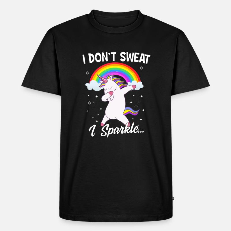 Ich schwitze nicht ich funkel - Männer Premium Bio T-Shirt - Schwarz