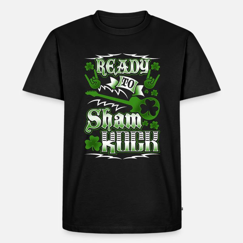 Ready To Shamrock - Männer Premium Bio T-Shirt - Schwarz