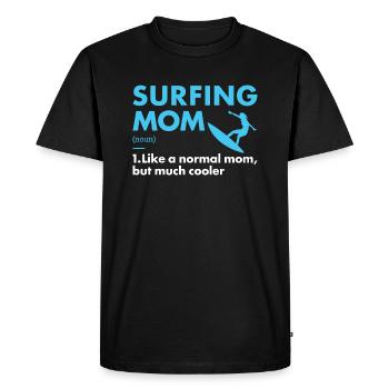 Sport Maman Surf - T-shirt Premium bio Homme - noir - Devant - Nico (187cm)