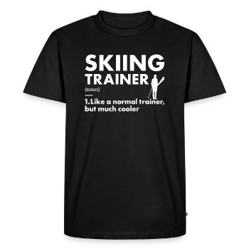 Entraîneur sportif Ski - T-shirt Premium bio Homme - noir - Devant - Nico (187cm)
