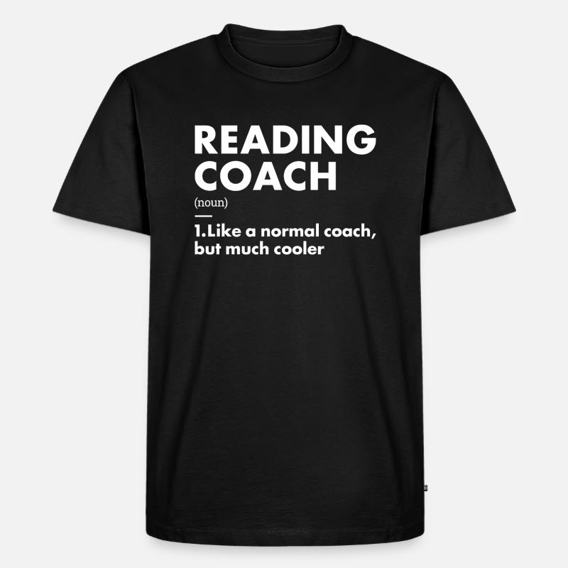 Reader Coach Definition Reading - Men's Premium Organic T-Shirt - black