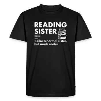 Reader Sister Definition Reading - Men's Premium Organic T-Shirt - black - Front - Nico (187cm)