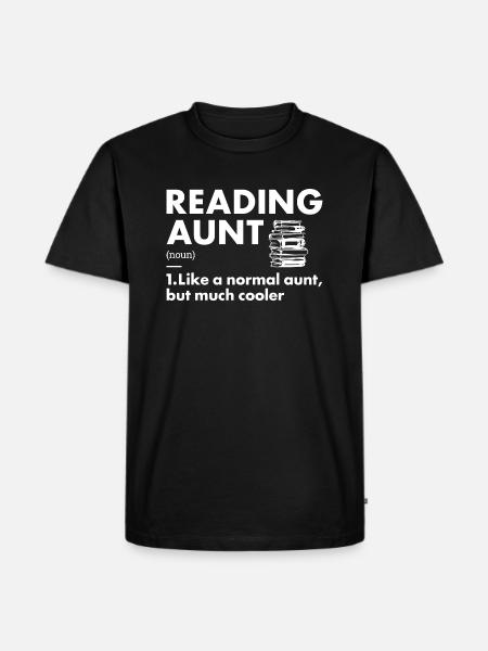 Reader Aunt Definition Reading - Men's Premium Organic T-Shirt - black
