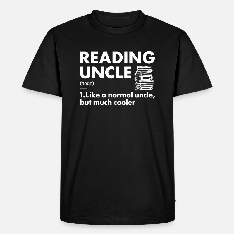 Reader Uncle Definition Reading - Männer Premium Bio T-Shirt - Schwarz