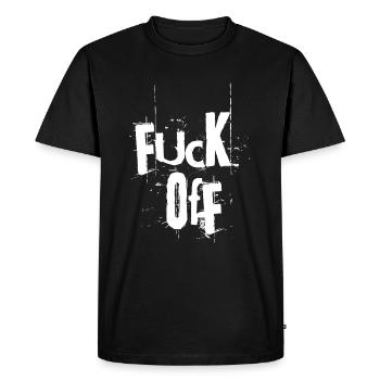 Fuck Off - T-shirt Premium bio Homme - noir - Devant - Nico (187cm)
