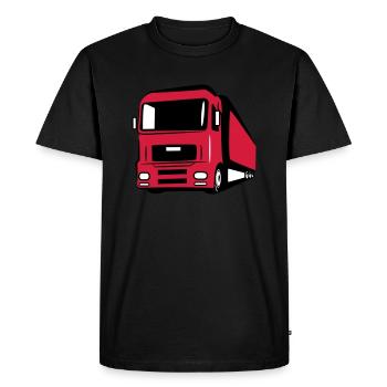 Symbole de camion camion - T-shirt Premium bio Homme - noir - Devant - Nico (187cm)