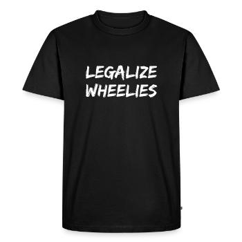 Legalize Wheelies - Moto Biker Supermoto - T-shirt Premium bio Homme - noir - Devant - Nico (187cm)