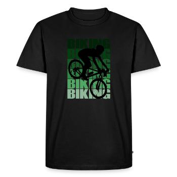 Biking ride a bike - Men's Premium Organic T-Shirt - black - Front - Nico (187cm)