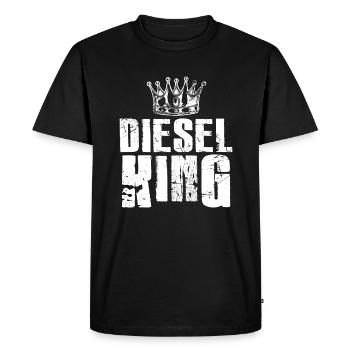 King Design pour les conducteurs diesel - T-shirt Premium bio Homme - noir - Devant - Nico (187cm)