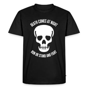 metal gothic hand death night saying gift skull - Men's Premium Organic T-Shirt - black - Front - Nico (187cm)