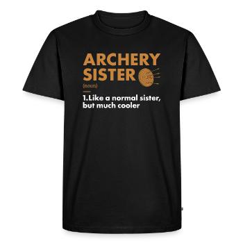 Sport Sister Archery - Men's Premium Organic T-Shirt - black - Front - Nico (187cm)
