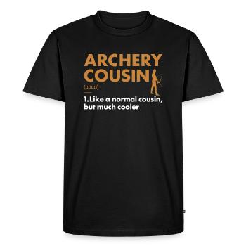 Sport Cousin Archery - Men's Premium Organic T-Shirt - black - Front - Nico (187cm)