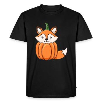 Fox Pumpkin Design for Fox Lovers - Men's Premium Organic T-Shirt - black - Front - Nico (187cm)