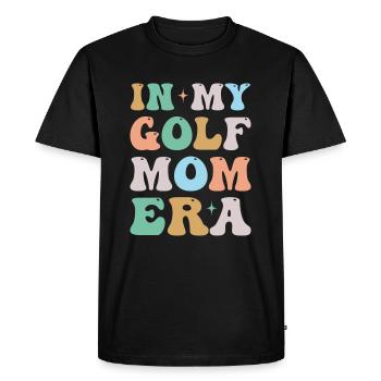 À l’époque de ma maman de golf Groovy Retro - T-shirt Premium bio Homme - noir - Devant - Nico (187cm)