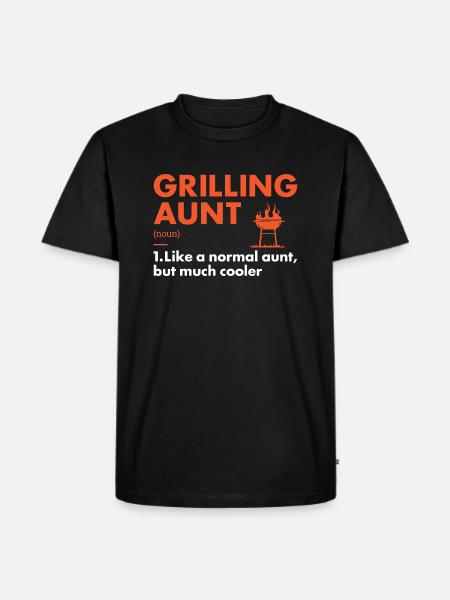 Griller Aunt Definition Grilling - Men's Premium Organic T-Shirt - black