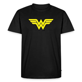 Justice League Wonder Woman Logo - T-shirt Premium bio Homme - noir - Devant - Nico (187cm)