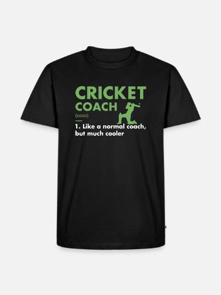 Sport Coach Definition Cricket - Men's Premium Organic T-Shirt - black