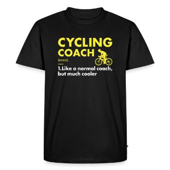Entraîneur sportif Cyclisme - T-shirt Premium bio Homme - noir - Devant - Nico (187cm)