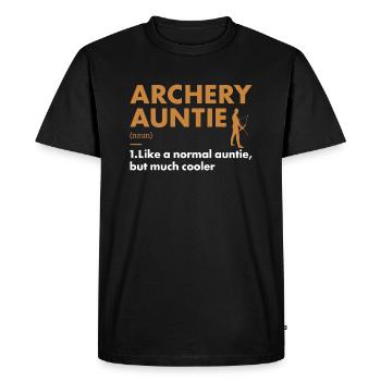 Sport Auntie Archery - Men's Premium Organic T-Shirt - black - Front - Nico (187cm)