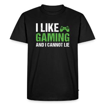 Gamer J’aime les jeux - T-shirt Premium bio Homme - noir - Devant - Nico (187cm)