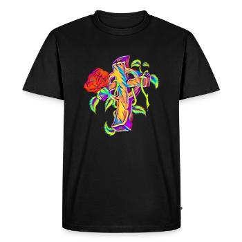 Croix celtique - T-shirt Premium bio Homme - noir - Devant - Nico (187cm)