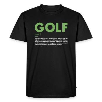 Sport Definition Golf - Men's Premium Organic T-Shirt - black - Front - Nico (187cm)