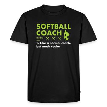 Sport Coach Definition Softball - Men's Premium Organic T-Shirt - black - Front - Nico (187cm)