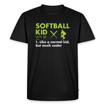 Sport Kid Definition Softball - Men's Premium Organic T-Shirt - black - Front - Nico (187cm)