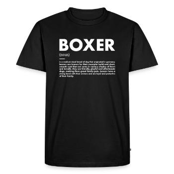 Définition du boxeur - T-shirt Premium bio Homme - noir - Devant - Nico (187cm)